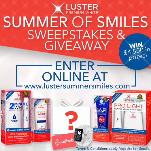 Luster Premium White’s Summer of Smiles Sweepstakes & Giveaway!