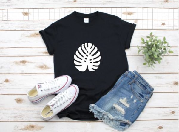 Monstera Black Tee